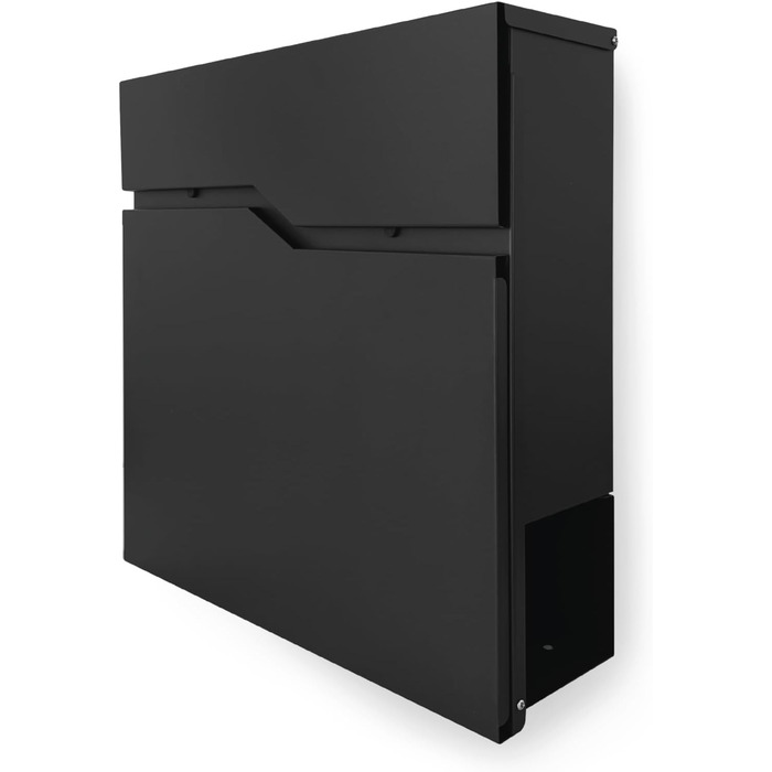 Поштова скринька KTC Home Premium Postlux 4.0 з нержавіючою сталлю, чорна - стійка до УФ-випромінювання та погодних умов, порошкове покриття