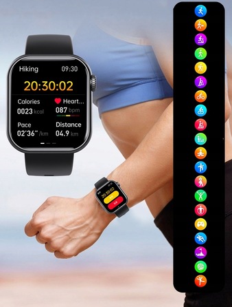 Смарт-годинник Bartomtime eTech58PRO Kardiowatch, унісекс, чорний