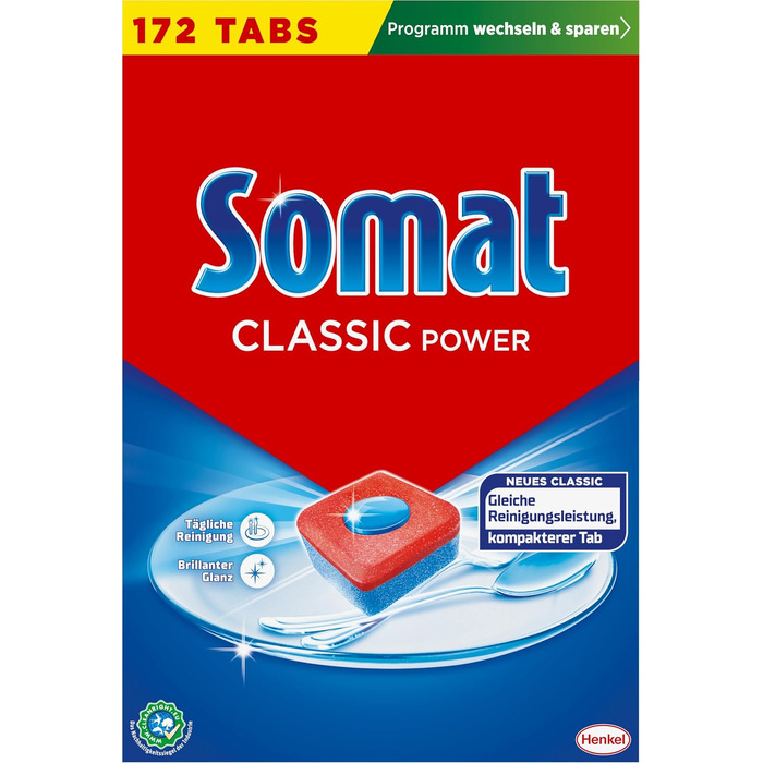 Таблетки для посудомийної машини Somat Classic Power kompakte, 172 шт