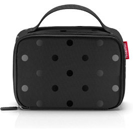 Термосумка Reisenthel Thermocase – компактна сумка-холодильник для косметики, ліків, перекусів та іншого – з водонепроникного матеріалу (Glossy Dots Black)