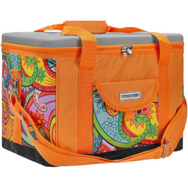 XL Cooler Bag 40 Liter - Insulated Bag Cooler Box Picnic Bag Color Choice (XL paisley orange)