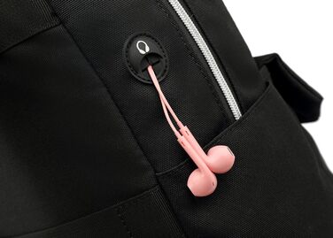 Рюкзак FUXINGYAO для жінок з відділенням для ноутбука 15,6 дюймів, антикрадійний, чорний, 23L