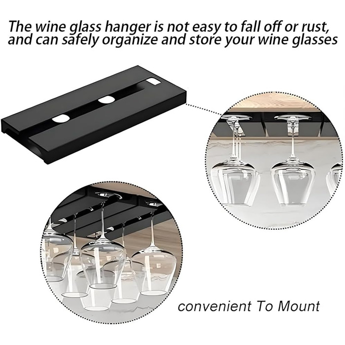 Підвісні тримачі для келихів Miaomiao Weinglashalter (2 шт.), без свердління