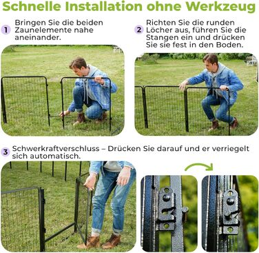 Клітка для цуценят SunsGrove 2 шт., 60 см, міцна, для дому, чорна, антикорозійна, без інструментів (12 шт., 56.5 x 60 см)