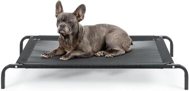 Textilene fabric dog bed, (L) 100 x 76 cm, (L 106 x W 62 x H 15 cm, Black)