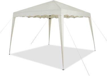 Foldable Gazebo 3x3m including bag | water-resistant, UV 50+ protection | Pop-up tent, foldable gazebo, garden tent, party tent, Capri | Click system metal frame (Cream)