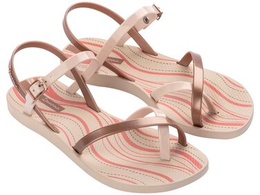 Босоніжки жіночі Ipanema Fashion Sand Viii T-Spangen, бежеві металік-рожеві, 37 EU