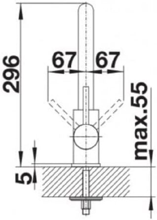Кухонний змішувач BLANCO MILA чорного матового кольору, високого тиску, з висувним виливом та керамічною картриджі
