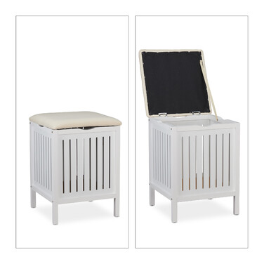 Relaxdays Laundry Basket with Seat