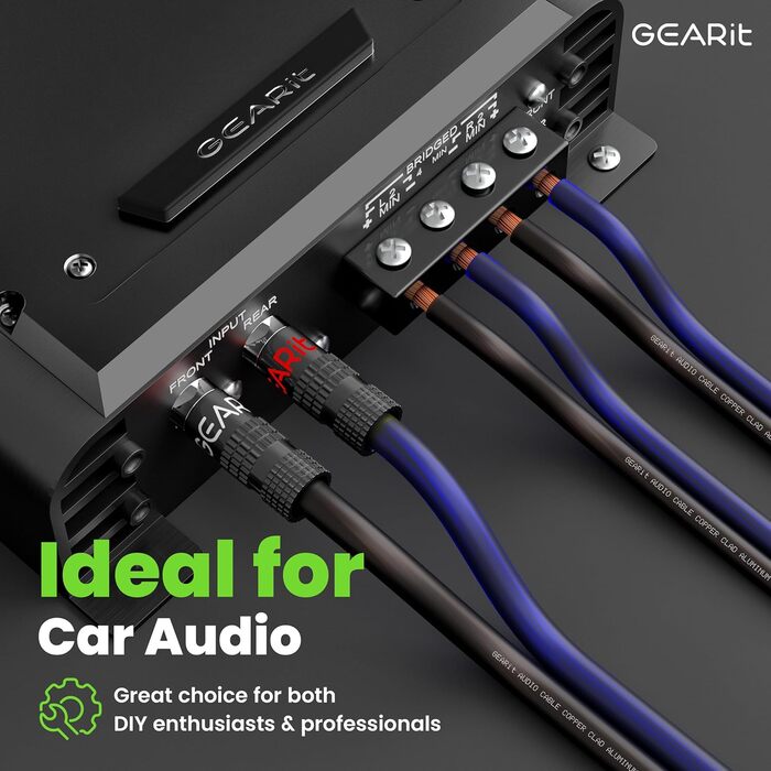 Кабель акустичний GearIT 12 AWG, 30.4 м (100 футів), чорний/синій - для домашнього кінотеатру та авто