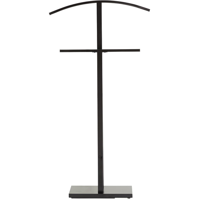 IDIMEX Metal Butler Scott, lacquered - elegant valet with trouser press, beautiful lady's valet with clothes hanger (Black)