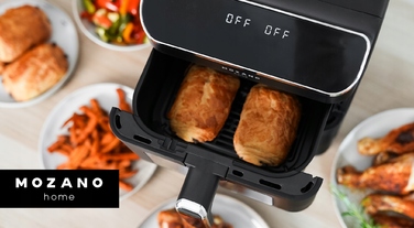Вертикальна двокамерна аерофритюрниця 11л Air Fryer 2800W, 12 режимів