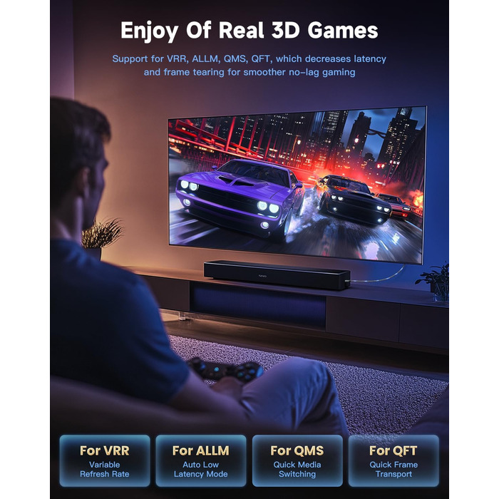 ARISKEEN HDMI 2.1 Кабель 8K, 7.5м, 48Gbps, Nylon, Підтримка 8K@60Hz, 4K@120Hz, сумісний з PS5/4, TV, монітором, Blu-ray, Soundbar, DVD, ноутбуком