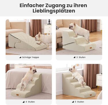 Сходинки для собак Gardner Pet - 3 сходинки, 35/42 см, з водонепроникним покриттям, для маленьких собак, з високощільних матеріалів