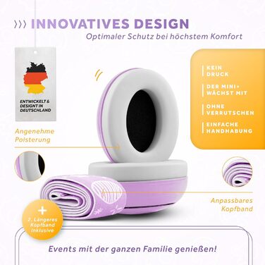 Schallwerk Mini+ (Dusty) - Шумоізоляційні навушники для малюків, захист вух для дітей, преміум якість