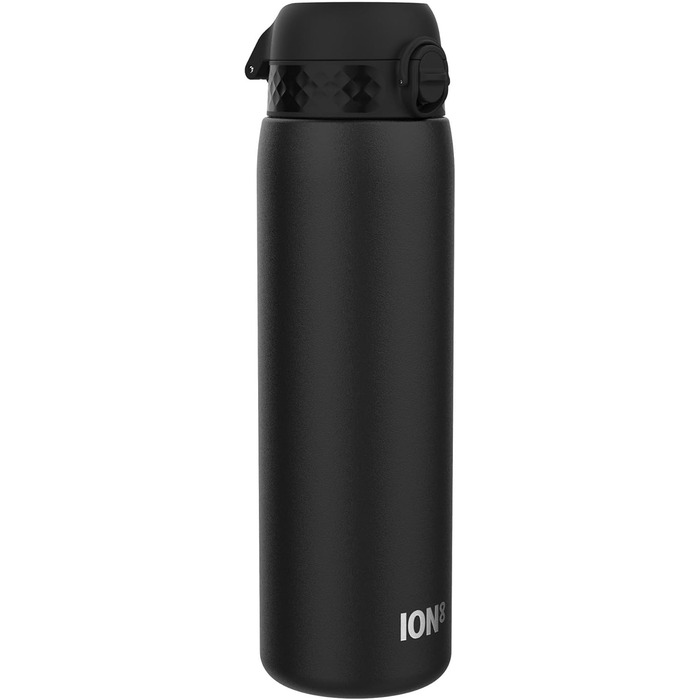 Ion8 Vacuum Insulated Stainless Steel Water Bottle, 1 Liter, 920 ml, Leak-Proof, One-Handed Opening, Secure Locking, Dishwasher Safe, Carrying Handle, Durable, Ideal for Sports and Yoga