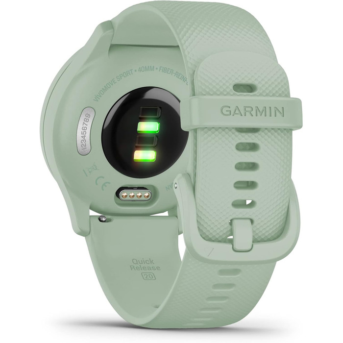 Розумний годинник Garmin VIVOMOVE Sport – унісекс, м'ятний/срібний, відновлений