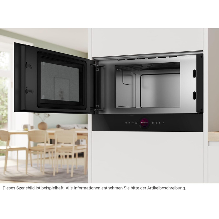 Вбудована мікрохвильова піч Bosch Serie 8 BFL523MW3, 38x50 см, 800 Вт, поворотний стіл 27 см, дверцята зліва, AutoPilot, LED-Touchdisplay