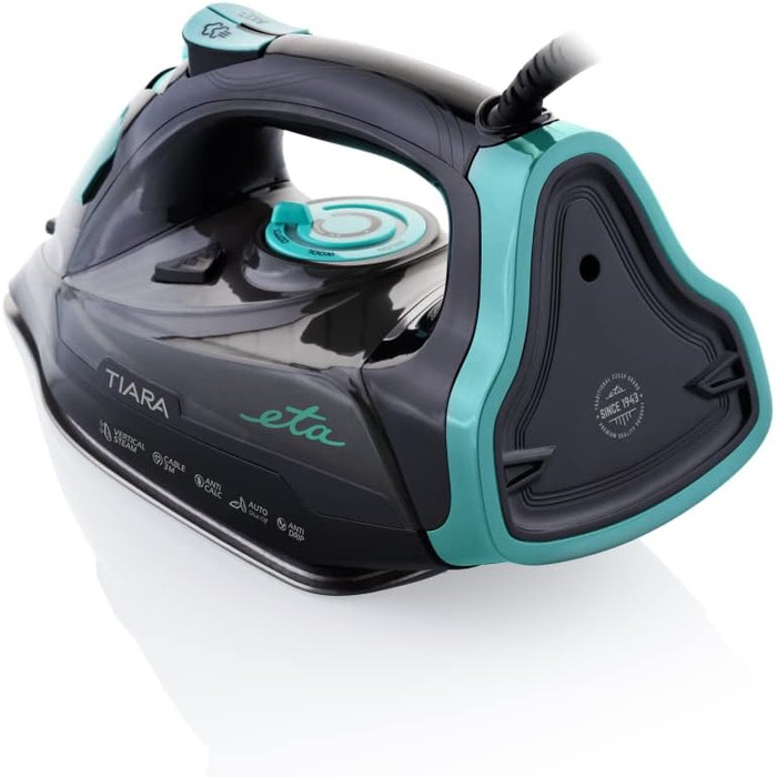 ETA Steam Iron Tiara 2 2600 W with Eloxium Soleplate, Self-Cleaning, Anti-Calc, Iron with Automatic Shut-off
