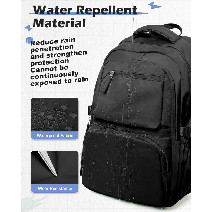 Шкільний рюкзак для підлітків: чорний, 46*35*18 см. Підходить для дівчаток та хлопців. Шкільна сумка, casual daypack, рюкзак для школи.