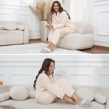 Тапочки жіночі Xnova, плюшеві, м'які, з пам'яттю, антиковзкі, теплі зимові, сірі, 44/45 EU