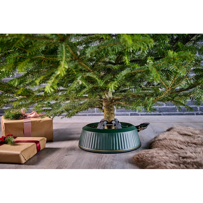 KRINNER® X-Series Christmas Tree Stand X-260 New Christmas Tree Stand incl. Foot Pedal and 3.5 Liter Water Tank for Tree Height up to 2.6m Made IN Germany 94325
