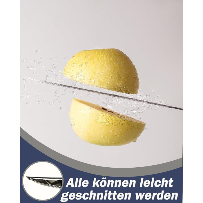 Сучасний набір столових приборів на 24 предмети: чорний, з нержавіючої сталі 18/10, з ножем 2-в-1 з хвилястим лезом, для 6 осіб