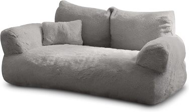 Кішка Софа Simba для котів та собак сірого кольору | З міні-подушкою | 70x48 см | Ліжко для котів та собак | М'яке, з достатньою підкладкою | Знімний чохол