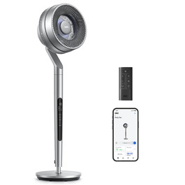 Dreo Smart Standventilator: розумний підлоговий вентилятор з регулюванням висоти, 10 швидкостей, тихий DC-двигун, 30.5 м³/хв, 120°+85° осциляція
