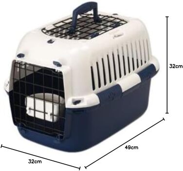 Переносна переноска для тварин Europet Bernina 661-174494 TFD (XL), 57 x 38 x 38 см, сірий (49 x 32 x 32 см)