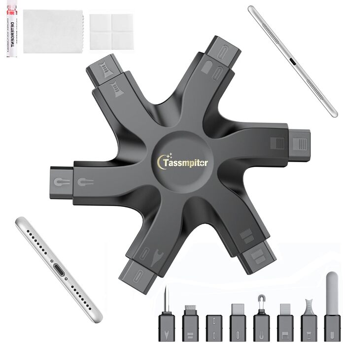 Набір для чищення iPhone, AirPods та USB-C: Handy Reinigungsset Shadow Black
