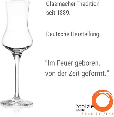 Набір келихів Stölzle Lausitz Grappa 6 шт, 90 мл для бренді, лікеру, граппи. Келихи зі ніжкою, преміум-якість, можна мити в посудомийній машині