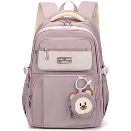 Дитячий рюкзак для дівчинки Kinderrucksack 32L, 2-10 клас, легкий, з дихаючою спинкою та м'якими лямками, для школи, 8+ років, фіолетовий