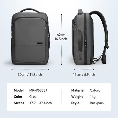 MARK RYDEN Multifunctional Tote Bag, Casual Everyday 3-in-1 Tote Bag for 15.6 inch Laptop, Unisex (Gray)
