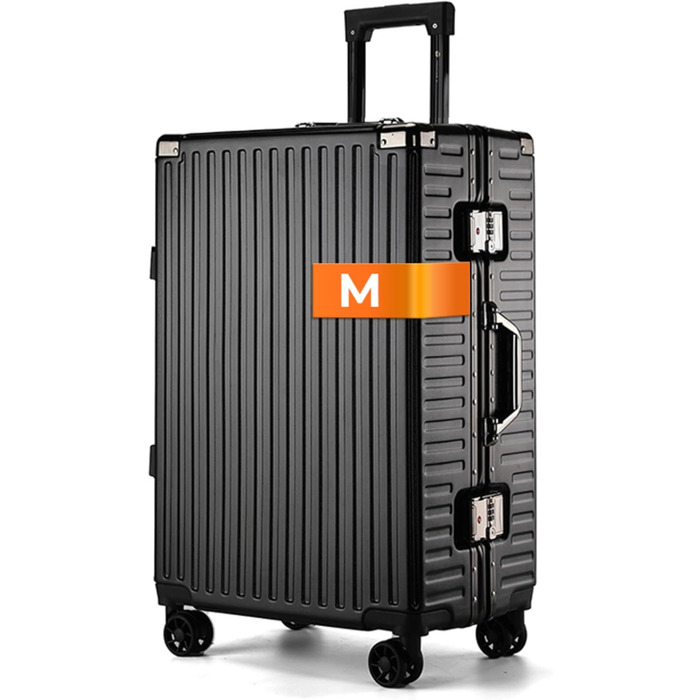 Чорний валіза it-Go з алюмінієвим каркасом, великий, на 4 колесах, ручна поклажа, для подорожей