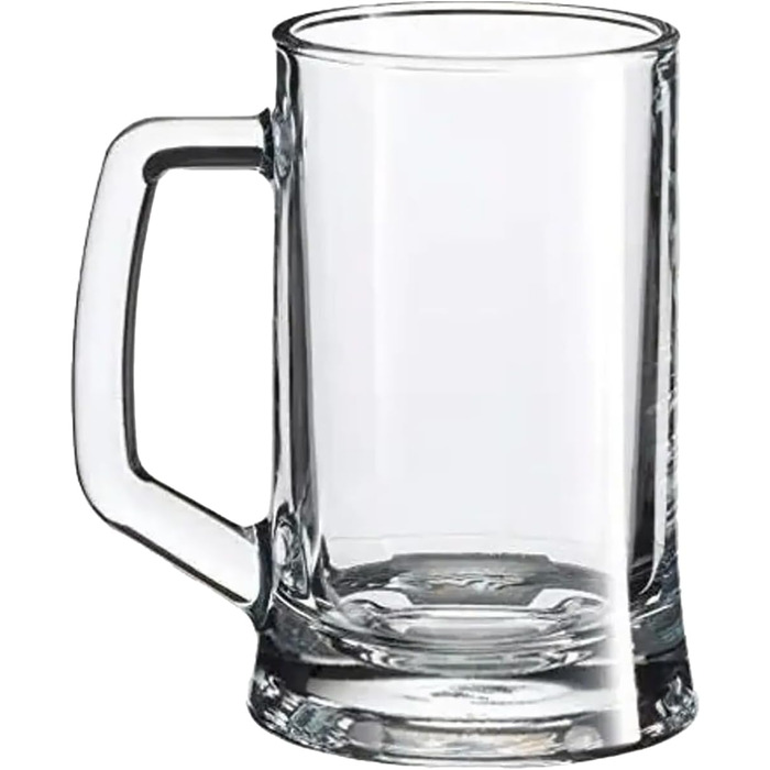 Pub Biersiedel 660 ml, Robust glass with handle, Dishwasher-safe, Classic pub design, Ideal for beer, shandy (beer mixed with lemonade), and chilled drinks, 12-piece set