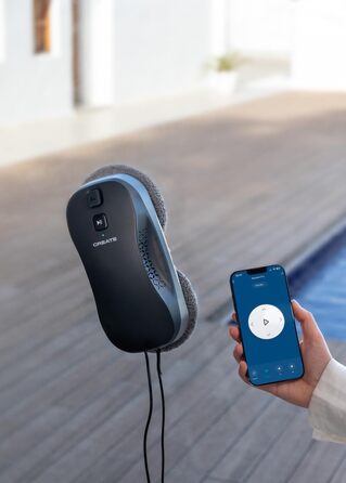 Робот для миття вікон Wipebot Pro з Wi-Fi: автоматичний, з подвійним зливом, 2 режимами розпилення, датчиком кутів, кабелем 5м та резервуаром 60мл