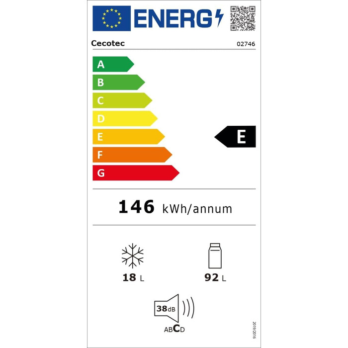 Міні-холодильник Cecotec Bolero CoolMarket TT Origin 110 Red 110л – ретро дизайн, клас E, LED-підсвітка