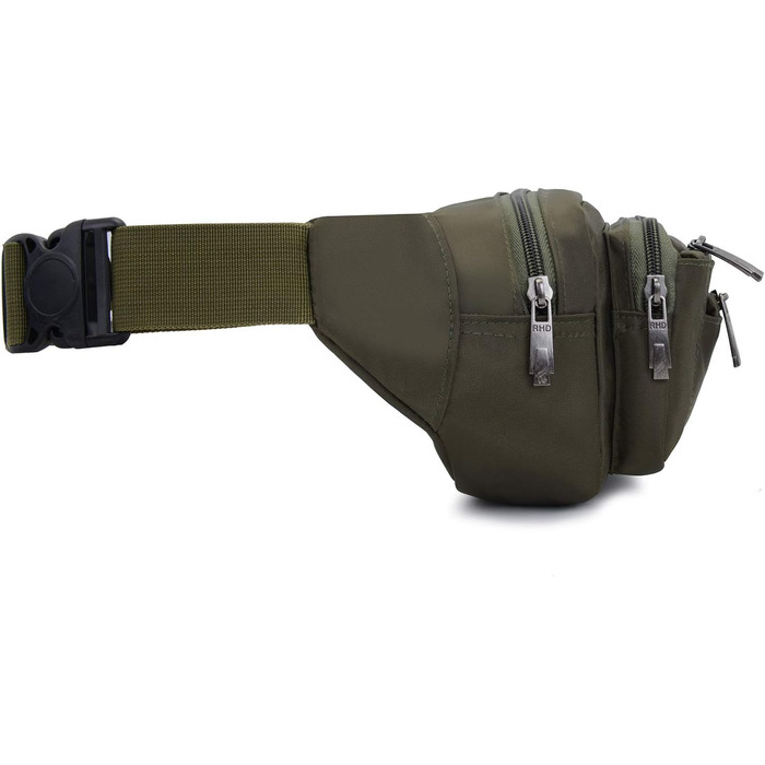 Водонепроникна поясна сумка для чоловіків та жінок, спортивна, для бігу, піших прогулянок, велосипедна сумка, для ножа та туристичного інструменту (оливковий)