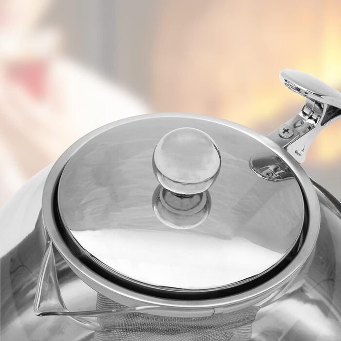 Скляний чайник MONZANA з вийманим ситом з нержавіючої сталі, термостійке боросилікатне скло, 1.2 л