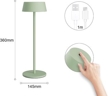 LED акумуляторні настільні лампи K-Bright (2 шт.), тепле біле світло 3000K, диммування, для дому та саду
