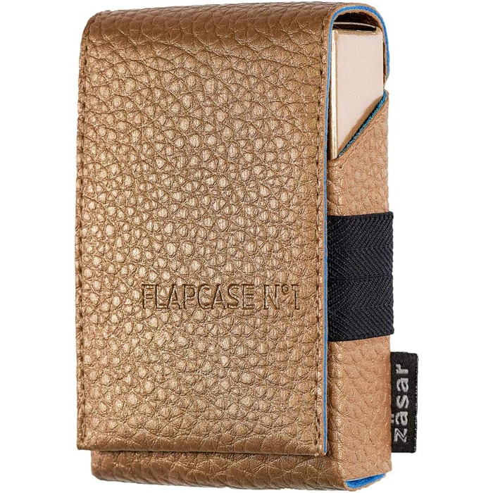 FLAPCASE No. 1 • Gold ONE • Designer cigarette case, Made in Austria, vegan leather cigarette box for 19, 20, 21 cigarette packs, regular King-Size