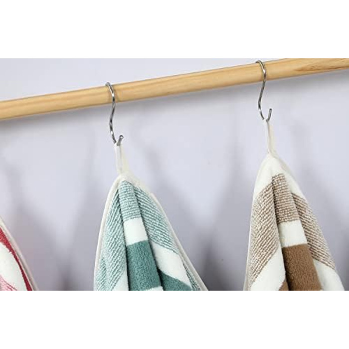 М'які рушники з мікрофібри SOFTBATFY, 4 шт., 35.6 x 76.2 см, швидковисихаючі – для ванної кімнати, душу, спа (смугастий дизайн Cabana)