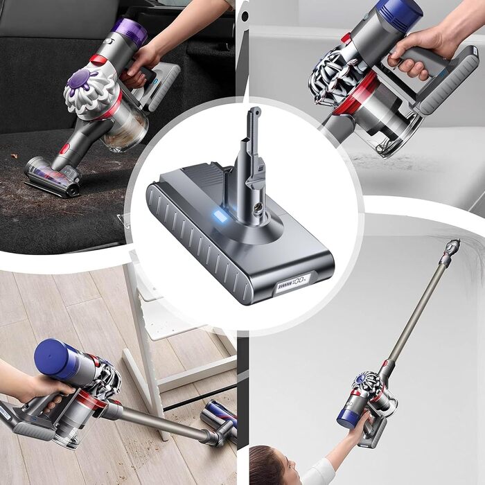 Запасний акумулятор Powtree для пилососів Dyson DC62, DC58, DC59, DC61, DC72, DC74, SV03, SV04, SV05, SV06, SV07, SV09 Animal Absolute (2 фільтри + кришка акумулятора + 2 гвинти)