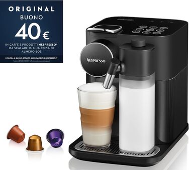 Nespresso De'Longhi Gran Lattissima EN650.B Coffee Capsule Machine with Automatic Milk System, 9 Direct Select Buttons, 1 L Water Tank, 25 Sec. Heating Time, 19 bar Pump Pressure, Auto Shut-Off, Black. Previous Model