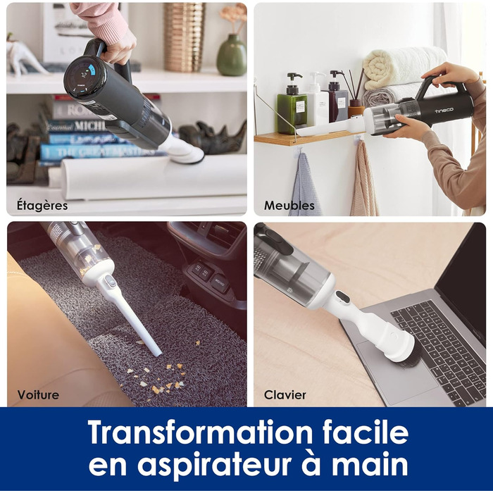 Тінеко Floor One S5 Combo: бездротовий пилосос для вологого та сухого прибирання, з інтелектом, для видалення бруду та шерсті тварин, легкий, тихий, з дисплеєм