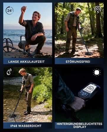 Металодетектор SUNPOW Pro Set для дорослих та дітей – професійний набір, висока точність, 4 режими пошуку, LCD-дисплей, повний комплект