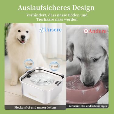 Миска для собак 3L без облизування, миска для пиття з нержавіючої сталі 304, миска для собак з неслизьким дном, для середніх та маленьких собак, придатна для миття в посудомийній машині