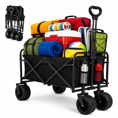 Візок-садок Silvergear XL складаний 150 кг, 100л, чорний | Універсальний візок для дітей та вантажів