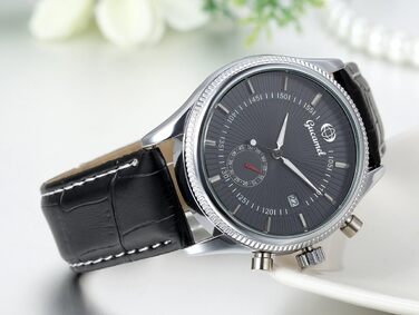 Чоловічий годинник JewelryWe, механічний з автопідзаводом, стильний бізнес, прозорий Steampunk з браслетом з нержавіючої сталі, золотий, блакитний, циферблат з римськими цифрами (чорний ремінець #3)